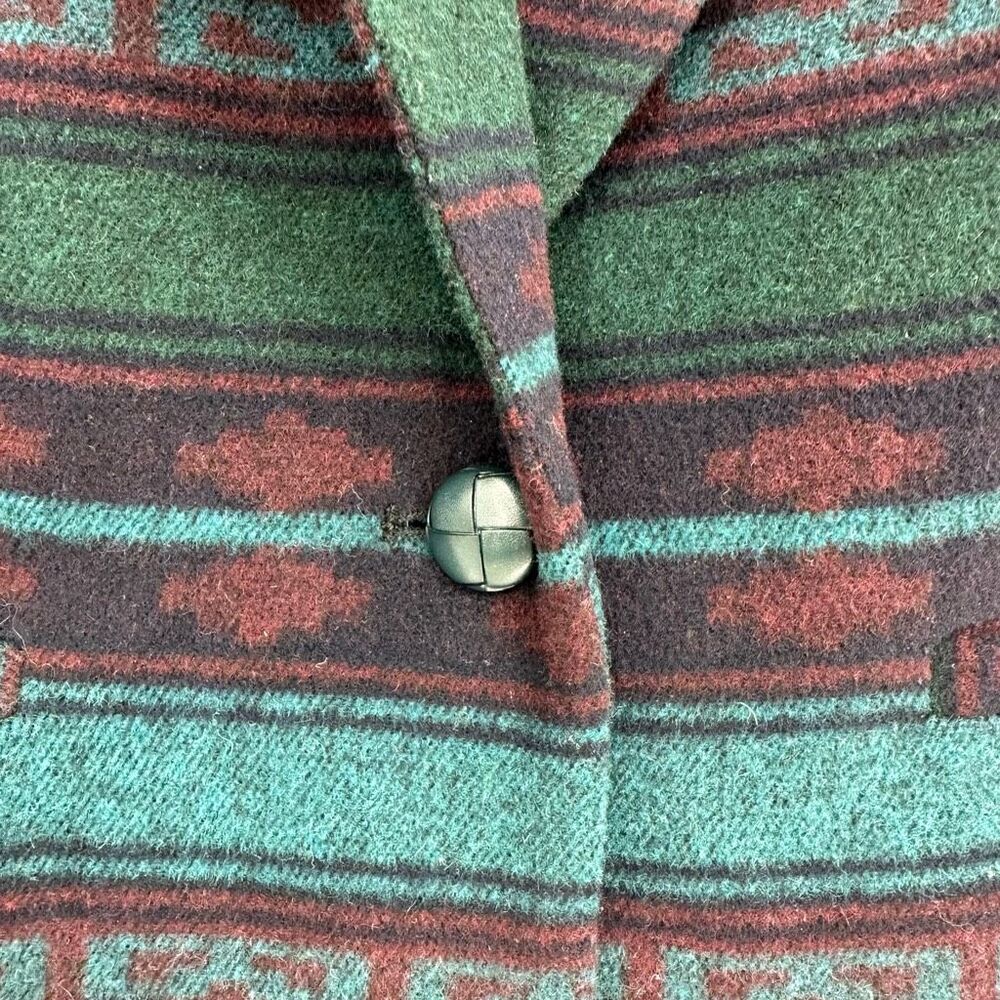 Vintage Braetan Southwestern Blazer Coat Wool Women's M Aztec Cowgirl - Picture 5 of 7